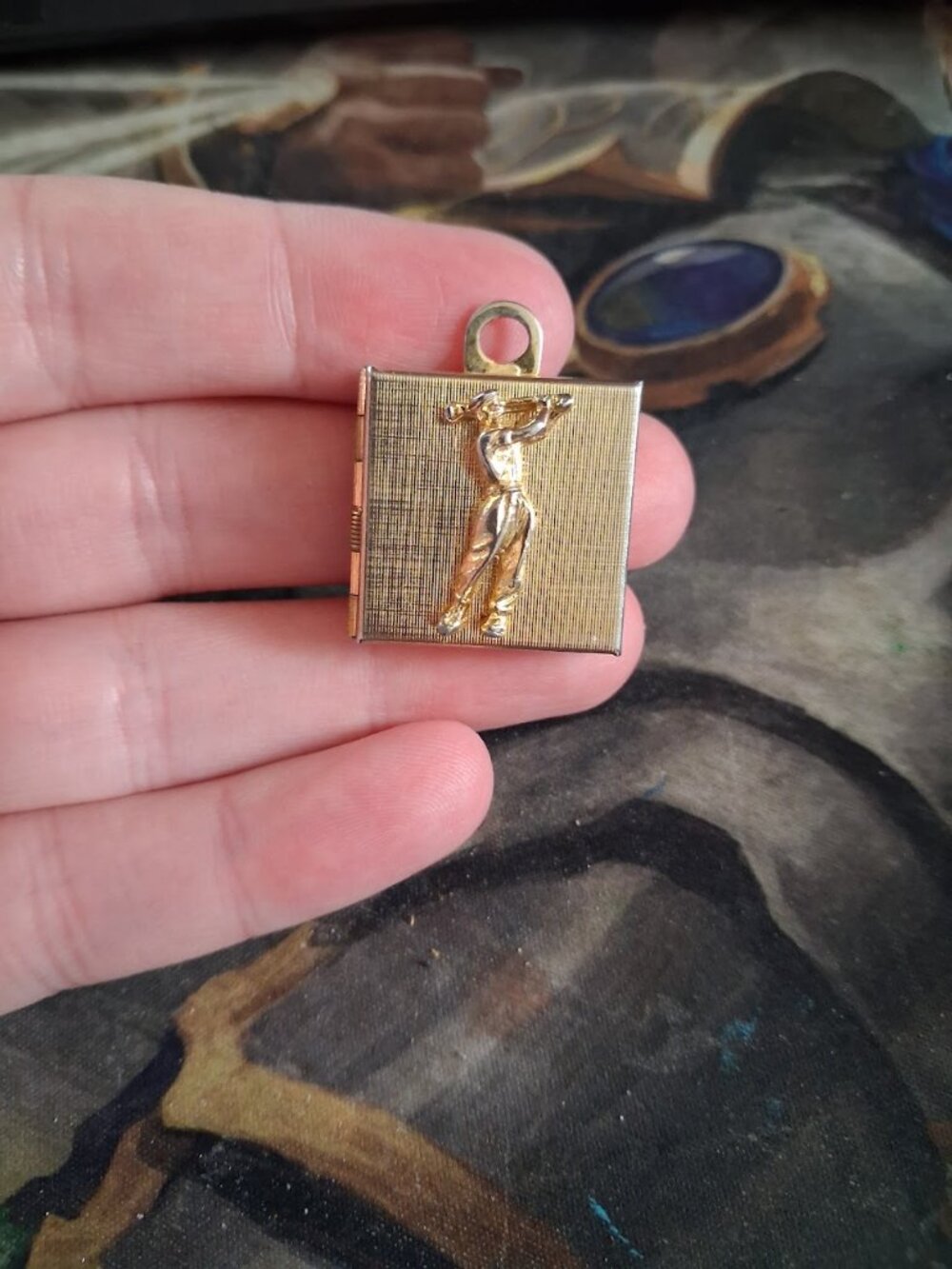 Openable Golf trinket box charm